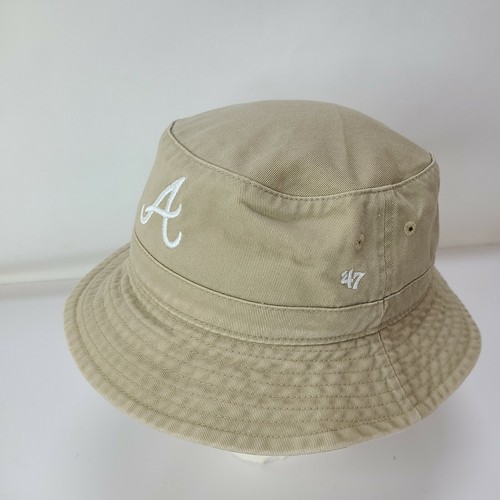 Atlanta Braves Mütze braun Herren '47 khaki Bucket Cap OSFA MLB Baseball - Bild 3 von 9
