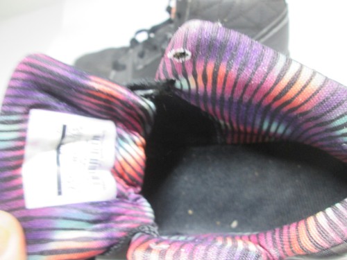 Jordan Youth Size 2.5 Sneakers Black Multi Tie Front Logo Breathable Comfort - Picture 6 of 8