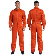Mens Overalls Wear Resistant Coveralls Blend Bodysuit Mechanics Uniforms Unisex