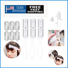 3-Piece Razor Comb Set: 10 Stainless Steel Razors & Dual-Sided Cutting Scissors