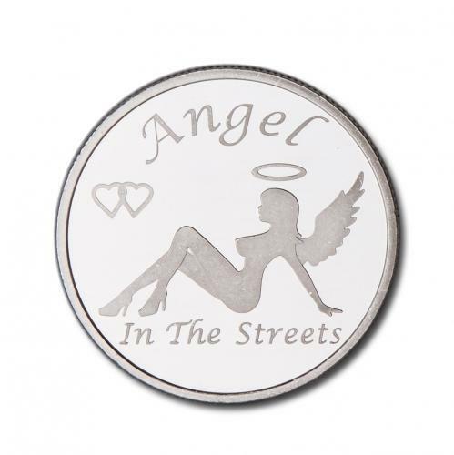 Sexy Woman .999 Silver Round 1 troy oz Angel In The Streets Devil in the Sheets - Picture 2 of 7