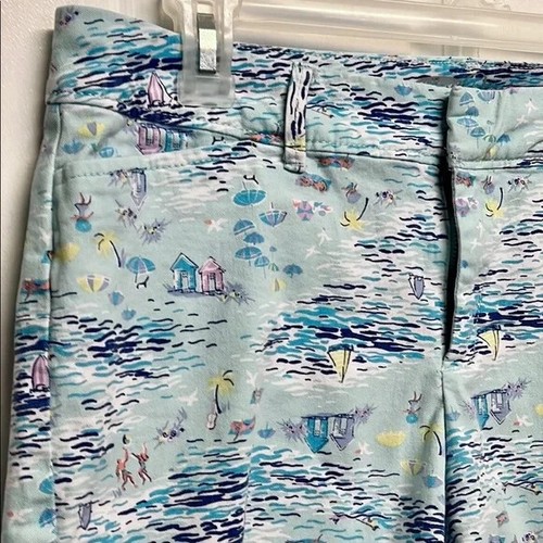Old Navy mehrfarbige Strand Druck mittelhohe Baumwolle Stretch Shorts Größe 8 - Bild 2 von 6