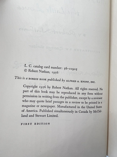 THE RANCHO OF THE LITTLE LOVES by Robert Nathan 1956 SIGNED 1st Edition HC DJ - Picture 3 of 15
