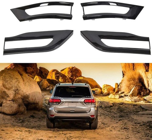 For 2014-2020 Jeep Grand Cherokee Gloss Black Tail Light Lamp Cover Trim Bezel - Bild 7 von 12