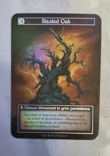 Sorcery Contested Realm Foil Beta Blasted Oak - Unique