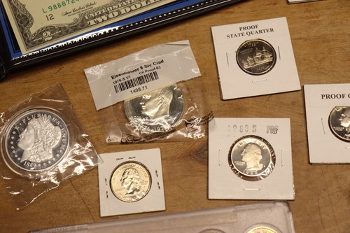 Estate Lot US Coins 1909 V.D.B. Gold State Silver $2 Presidential Proofs & More - Picture 21 of 24