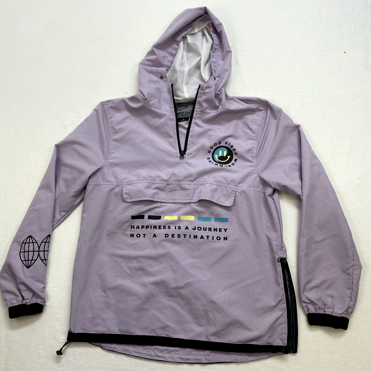 Brooklyn Cloth MFG Co Jacket Womens Small Good Vibes Anorak