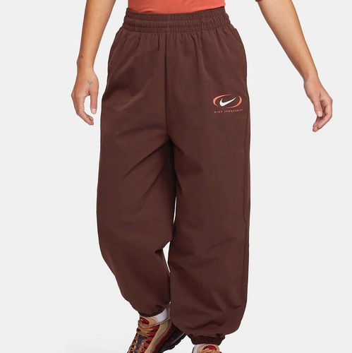 Nike Sportswear Trend Swoosh Woven Jogger Pants Women’s Size Small Brown NWT $85