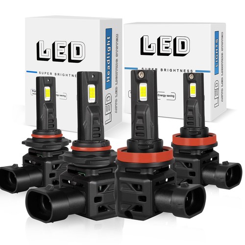 LED Headlight Bulbs 9005 + H11 Combo Kit High Low Beam 6000K White Super Bright - Bild 2 von 32