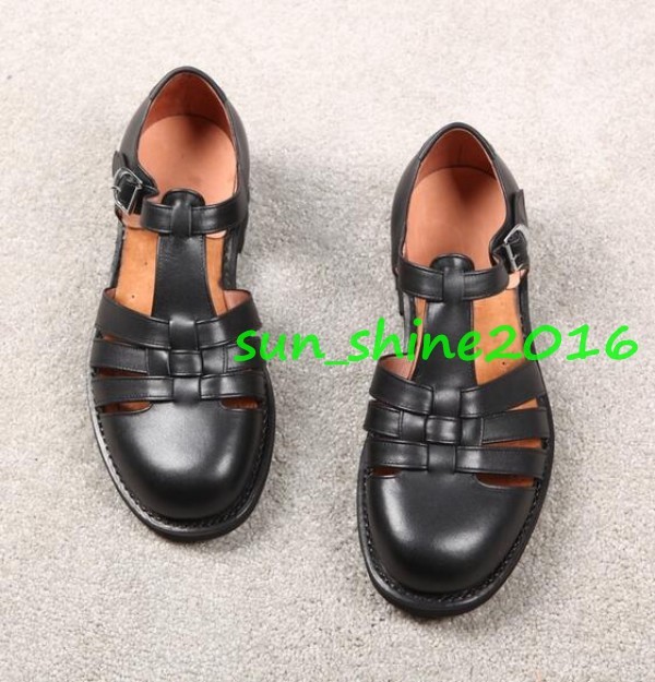 Handmade Uomo summer genuine Buckle leather sandals Scarpe oxfords T-strap Buckle genuine Scarpe bffdae Handmade Uomo summer genuine Buckle leather sandals Scarpe oxfords T-strap Buckle genuine Scarpe bffdae