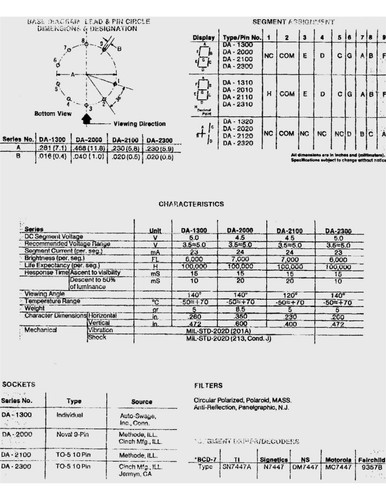 Lot of 6 vintage numitron tube IEE APOLLO DA-2000 for nixie clock, set#1 - Picture 9 of 10