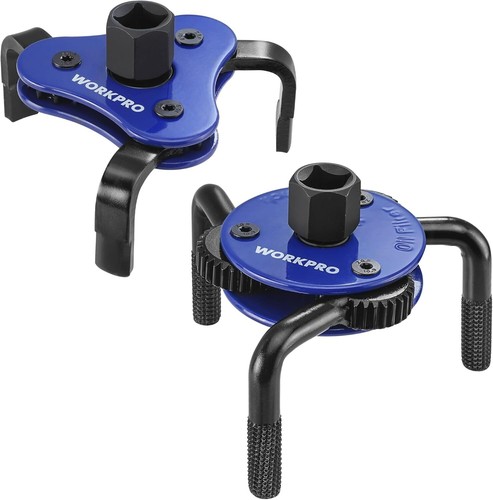 WORKPRO Universal Adjustable Oil Filter Wrench Magnetic Oil Filter Removal 3-Jaw
