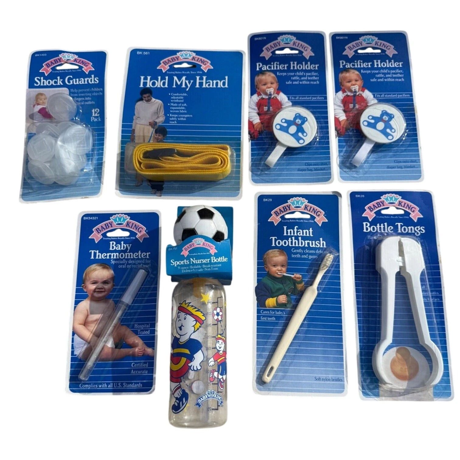 1991 Vintage New Old Stock Baby Lot Thermometer Bottle Tongs Pacifier Holder
Opens in a new window o