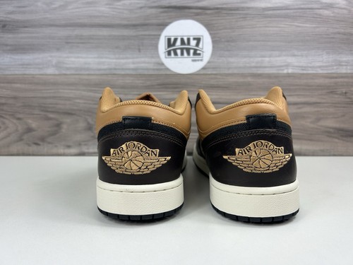 **NEW Nike Air Jordan 1 LOW SE Flax Black Baroque Brown HQ3603 201 Men's Shoes - Picture 2 of 10