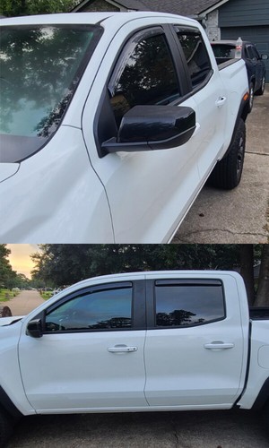 IN-CHANNEL Window Visors Sun Rain Guard Fit Chevy Colorado Crew Cab 2023-2025 - Picture 2 of 8