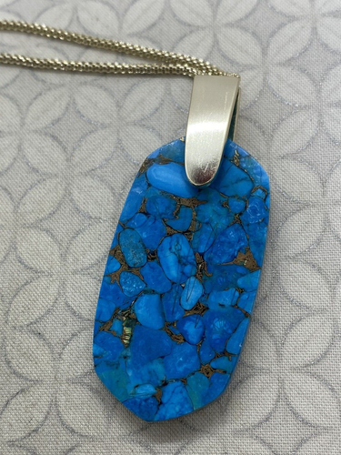 Kendra Scott Inez Adjustable Necklace Gold tone Bronze Veined Turquoise Magnesit - Picture 17 of 21