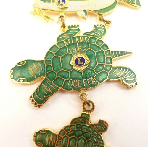 7-Pc Fish Turtles Aquatic Tice Florida 1979-82 Lions Club Trading Pins & Dangles - Picture 7 of 10