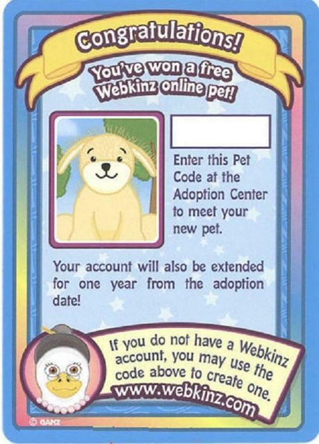 Webkinz DOG (Golden Retriever) SERIES 1 PET ADOPTION CODE Trading Cards UNUSED | eBay