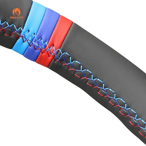 MEWANT PU Leather Car Steering Wheel Cover for 3 Series E46 5 Series E39 M3 M5 - Imagen 7 de 11