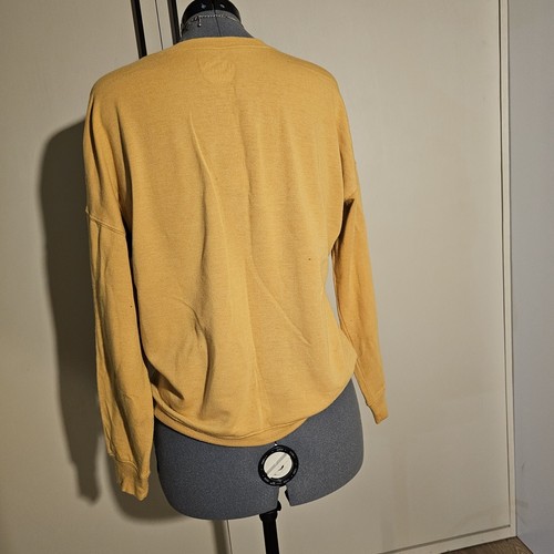 Super Soft The Beatles Women Sweater Medium Mustard Graphic Scoop Neck Pullover. - Picture 5 of 9