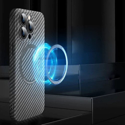 New Case Carbon Fiber Texture FramelessMagnetic Wireless &iPhone 11/12/13 ProMax - Picture 126 of 144