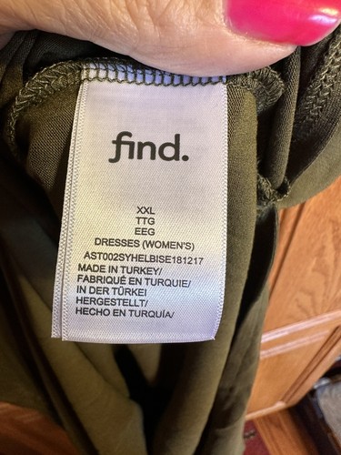 Women's Sleeveless Maxi Jersey Dress With Side Slit Size XXL Olive Green New - Bild 3 von 11