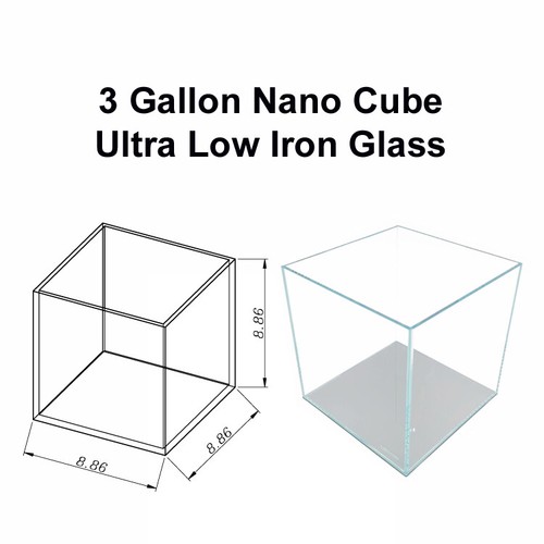 1 Gal, 2 Gal, 3Gal Nano Cube Rimless Tank, Low Iron Ultra Clear Glass - 第 21/31 張圖片