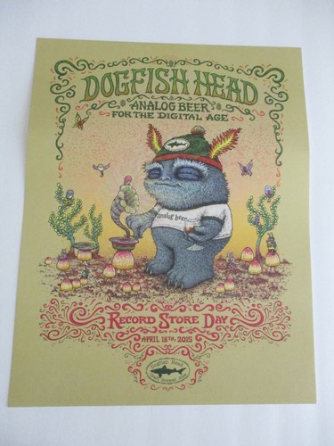 DOGFISH HEAD Poster RSD 2015 Analog Beer 14 X 18 Rare Promotional Poster NEW  - Picture 1 of 3