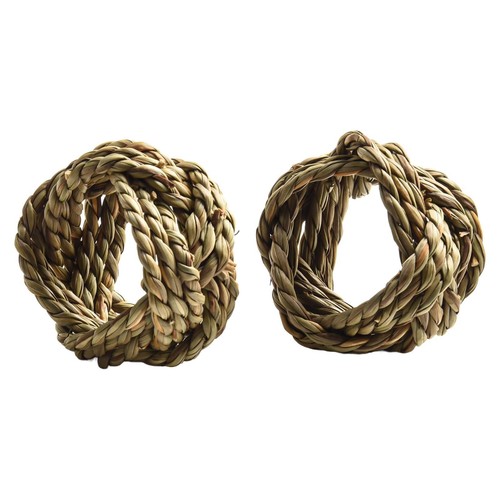 Rustic Rattan Napkin Holder Rings for Wedding Dinner Party Table Pack of 6 - Picture 8 of 12