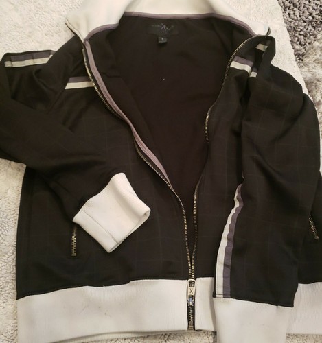 Marc Ecko Cut & Sew Full Zip Track Jacket Mens Small Black & White - Picture 5 of 8