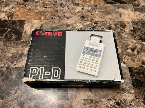 Calculadora de impresión Canon P1-D vintage con guía del usuario - excelente estado - Imagen 2 de 12
