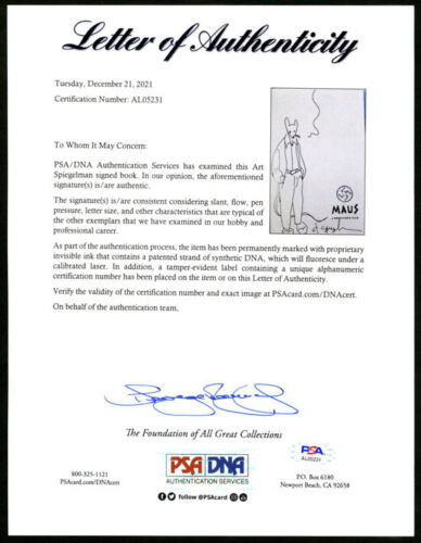 Art Spiegelman SIGNED SKETCH HC The Complete Maus LETTER PSA/DNA AUTOGRAPHED - Picture 2 of 5