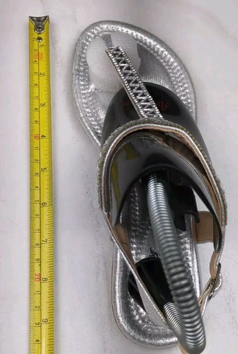 Ashley A (AA-ELAINE02 Sparkly Ankle Strap Flat Sandals for Women, Silver, sz 7 - Picture 10 of 12