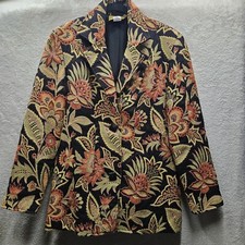 Painted Pony Blazer S Tapestry Jacket Floral Boho Artsy Western Vtg USA Made