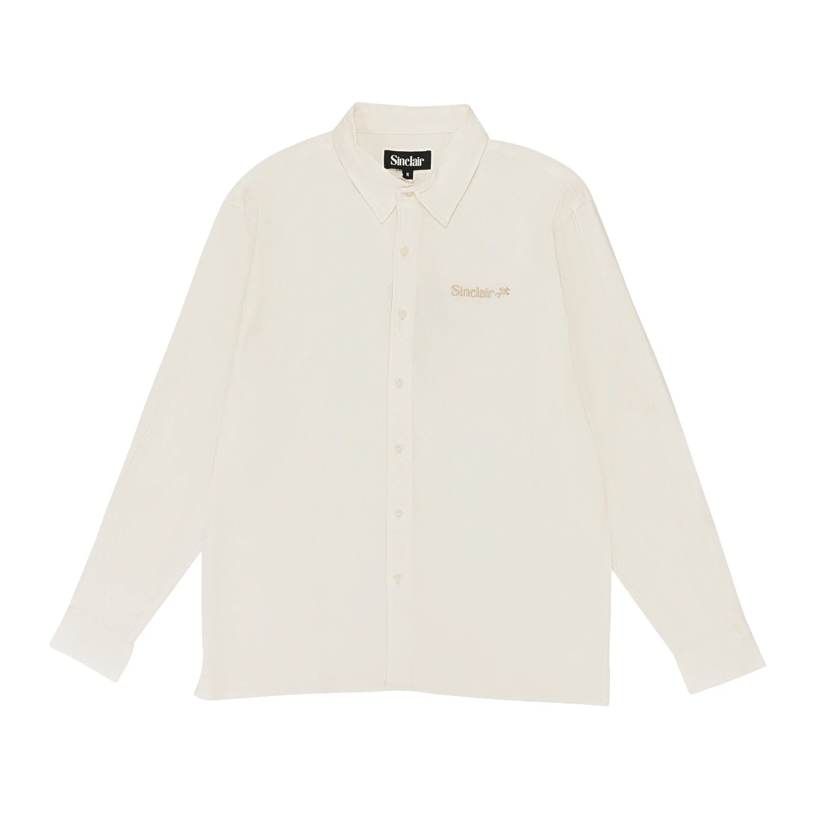 White Linen Long Sleeve Casual Button-Down Shirts for Men