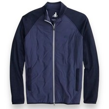 JOHNNIE-O WHATLEY MENS SMALL GOLF MIXED MEDIA JACKET COAT NAVY BLUE NEW 198 