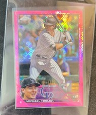 2023 Topps Chrome Logofractor - Pink Refractor #87 Michael Toglia /199 (RC)