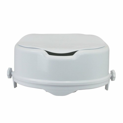 WC SITZERHÖHUNG 15 cm Toilettensitz Toilettenaufsatz hoch mit Deckel ~cqc375 - Bild 3 von 5