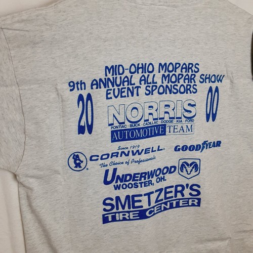 Mid Ohio Mopars 9th Annual All Mopar Car & Truck Show T Shirt Large July 2000 - Picture 9 of 9
