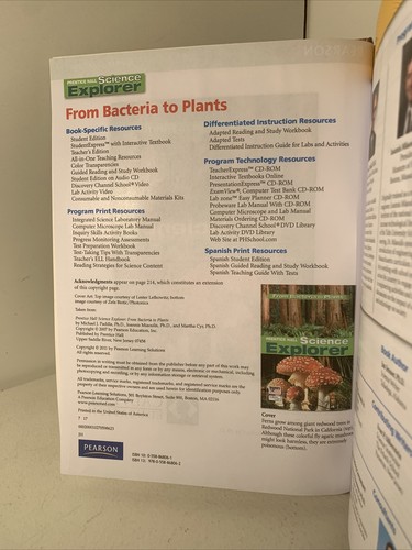 Calvert Home School Text Book PRENTICE HALL SCIENCE EXPLORER BACTERIA to PLANTS - Picture 7 of 10