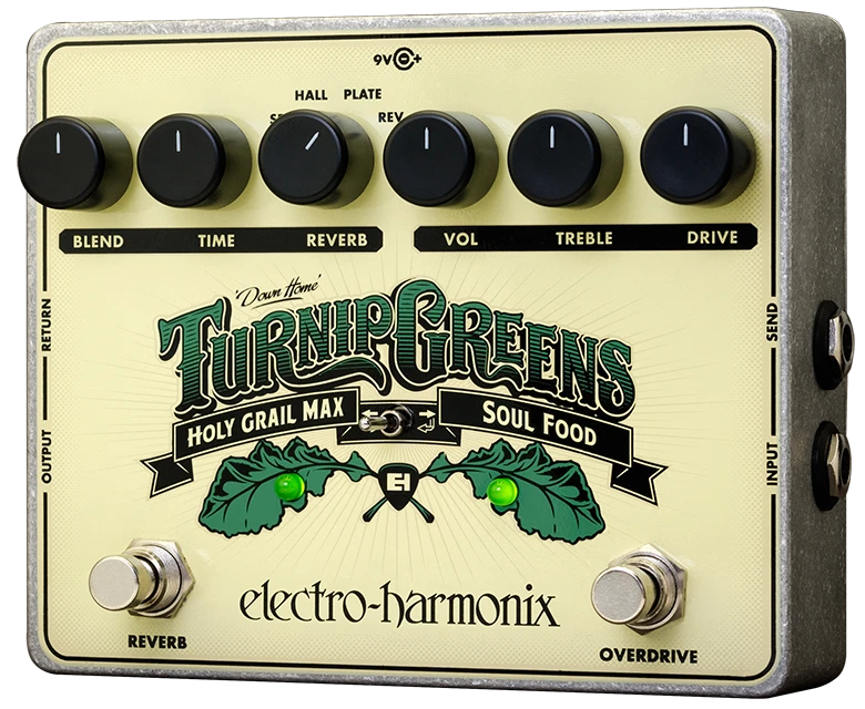 New Electro-Harmonix EHX Turnip Greens Overdrive Multi-Effect Guitar Pedal - Image 2 of 2