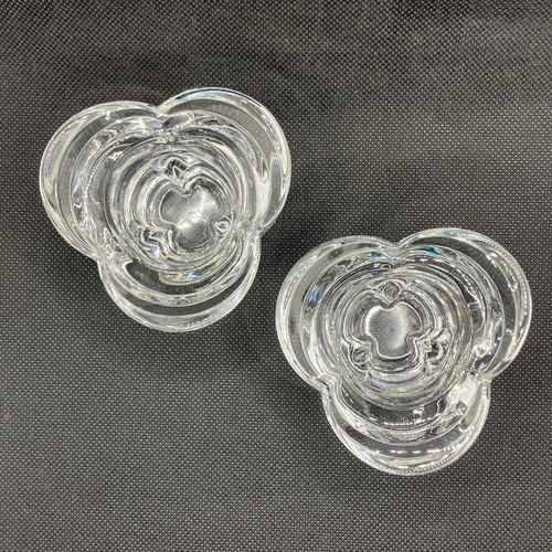Pair of Italian King Glass Taper Candle Stick Holder Made in Italy Set BORGONOVO - Picture 2 of 7