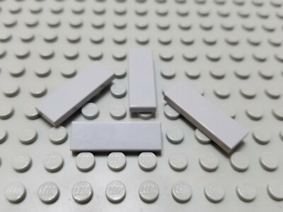 Lego 4 Light Bluish Gray 1x3 Finishing Tile NEW