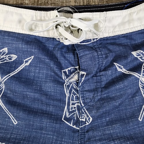 O’NEILL Tiki Design Board Shorts Trunks Unlined - Velco & Drawstring Mens Sz 32 - Picture 4 of 24