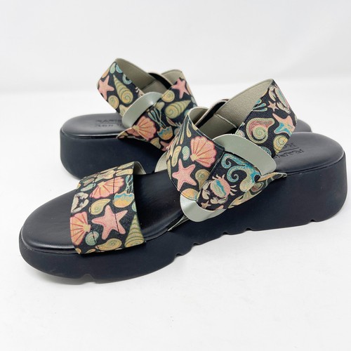 Sandali Ron bianchi neri floreali MARETTA slingback misura 7,5/8 cinturini elasticizzati NUOVI - Foto 5 di 8
