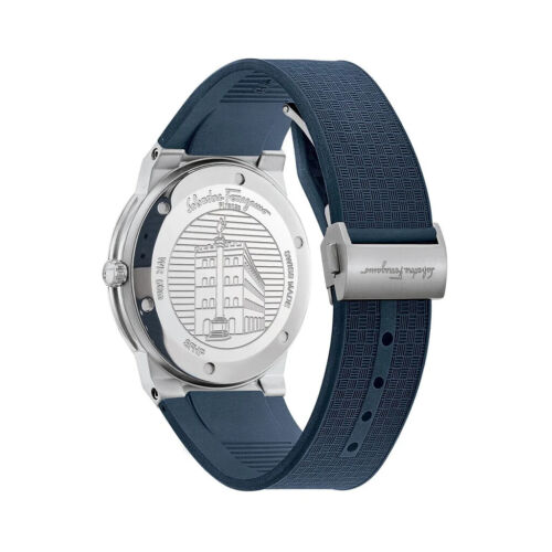 Salvatore Ferragamo Herren Saphir Uhr SFHP00120 blau Silikonband & Zifferblat... - Bild 3 von 5