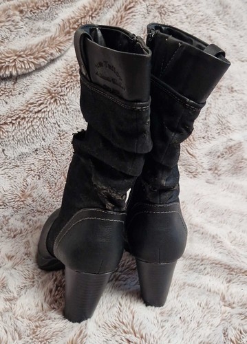 Damen Stiefel Tom Tailor schwarz Größe 38 Absatz 8 cm Gesamthöhe: 32 cm Leder D - Bild 2 von 8