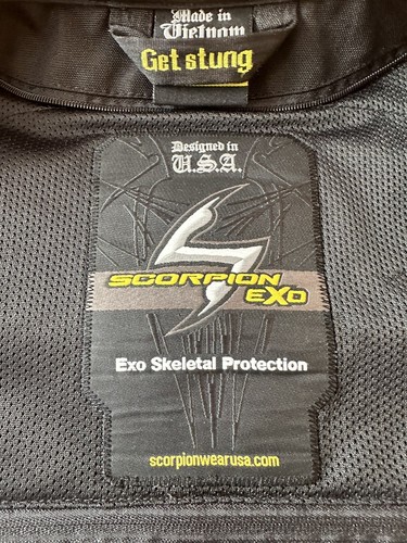 Scorpion EXO Men’s XL Motorcycle Riding Jacket Full Zip Padded Body Armor EUC - Picture 7 of 15