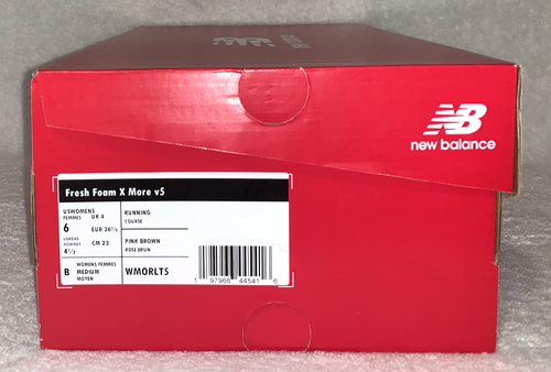 NEW BALANCE FRESH FOAM X MORE V5 RUNNING SHOE WOMEN'S SZ 6 PINK GRANITE WM0RLT5 - Picture 11 of 11