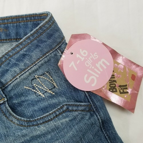 Arizona Jean Co Carpris Girls 14 BFF Capri Boyfriend Slim Distressed New - Picture 5 of 8